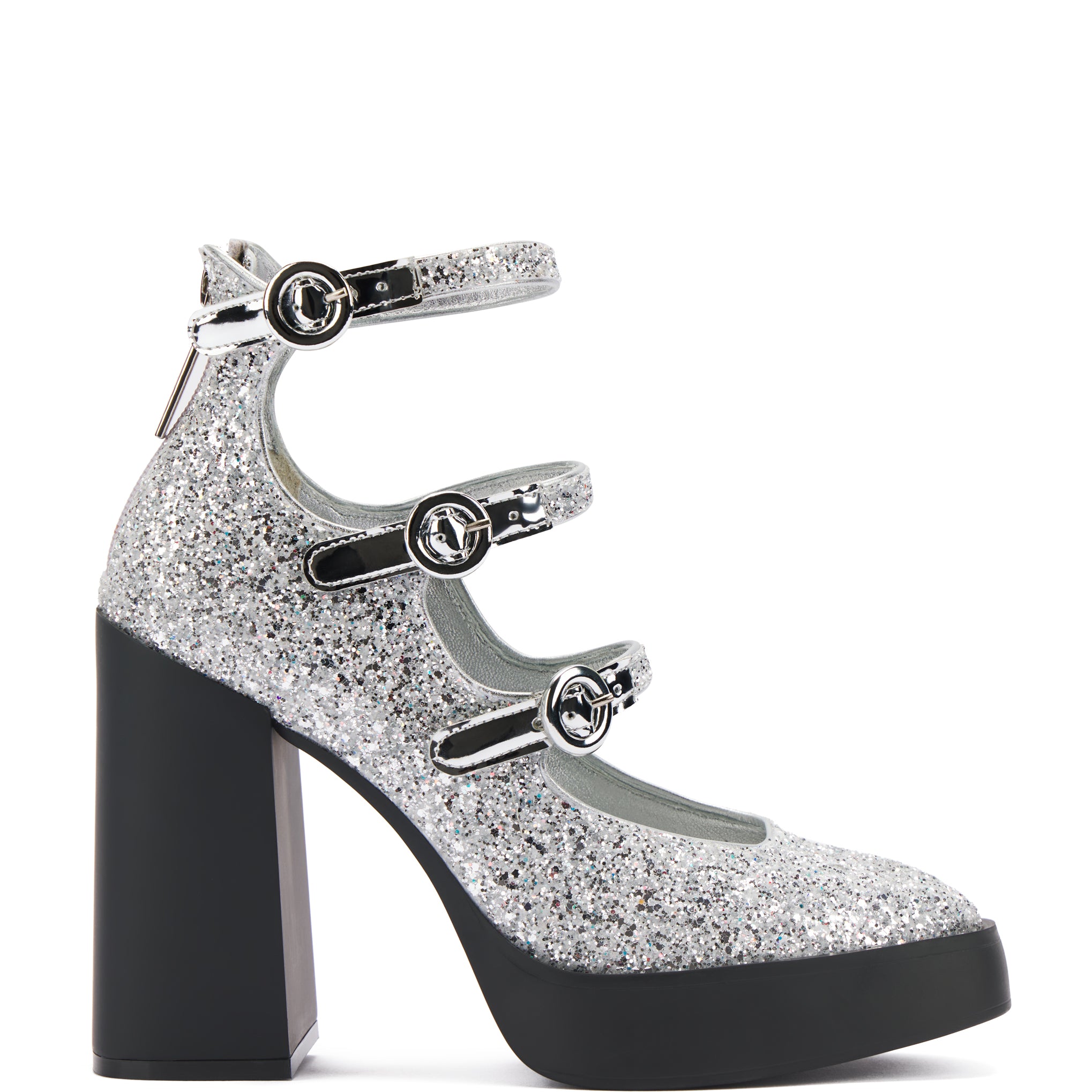 Silver glitter mary jane 2025 heels