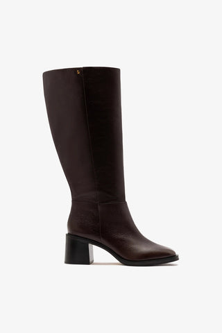 Ricky Wide Boot Brown Leather Boot Larroudé
