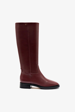 Anne Boot In Burgundy Leather