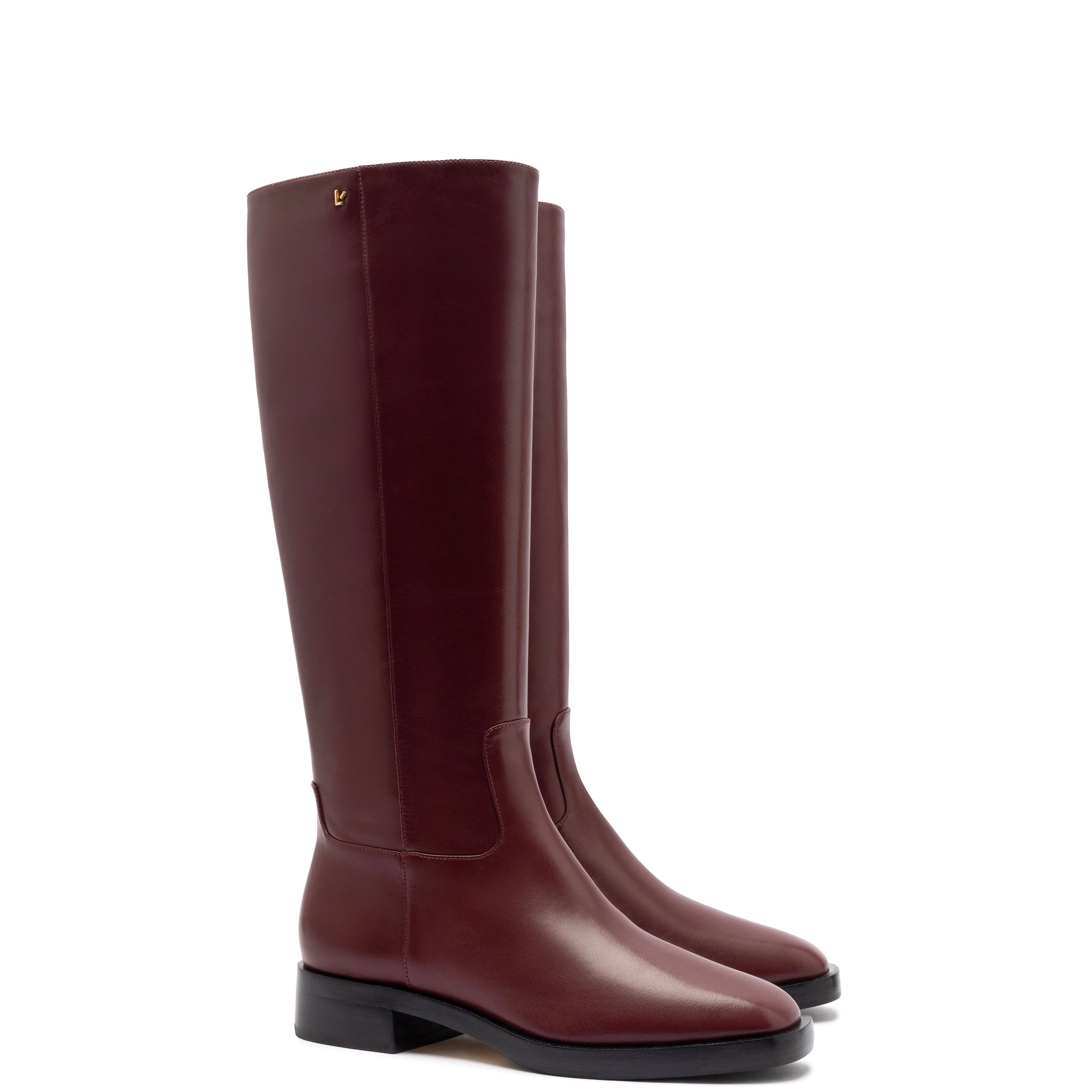 Anne Boot In Burgundy Leather Boots Larroude