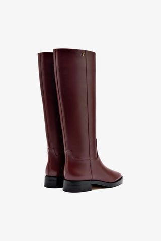 Anne Boot In Burgundy Leather