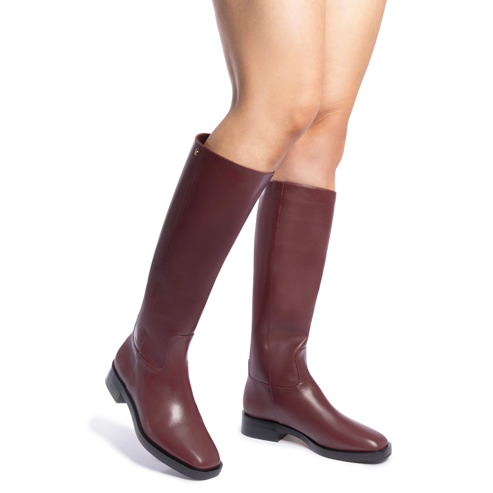 Anne Boot In Burgundy Leather