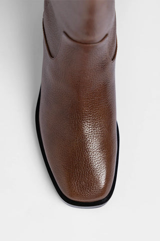 Anne Boot Burnt Umber Leather Boot Larroudé