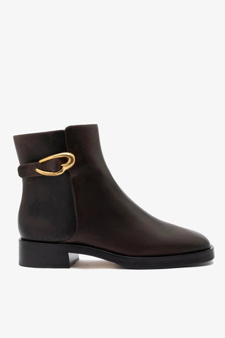 Anne Verona Low Boot Brown Leather Boot Larroudé