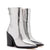 James Boot In Silver Crinkled Leather