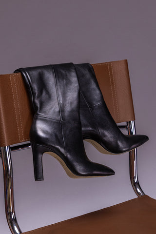 Cindy Hi Boot In Black Leather Boot Larroudé