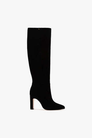 Cindy Hi Boot Black Suede Boot Larroudé
