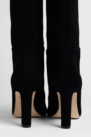Cindy Hi Boot Black Suede Boot Larroudé