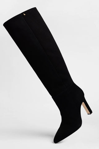 Cindy Hi Boot Black Suede Boot Larroudé