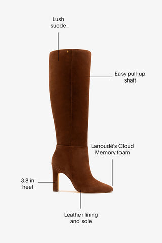 Cindy Boot Hi In Burnt Umber Suede