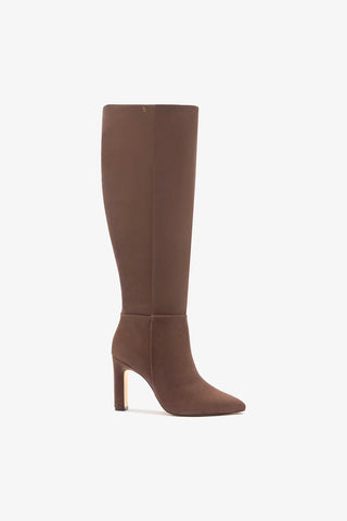 Cindy Hi Boot In Burnt Umber Suede Boot Larroudé