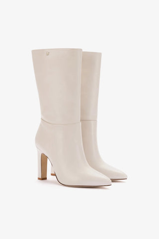 Cindy Boot In Ivory Leather