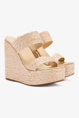 Pamela Wedge In Natural Raffia