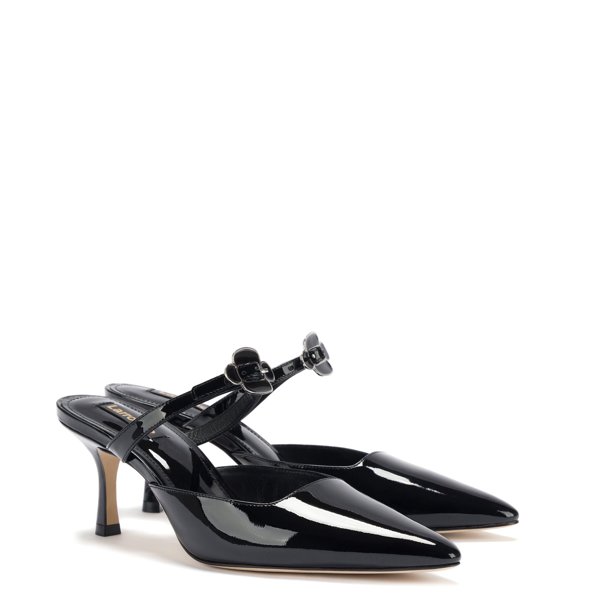 Daisy Pump In Black Patent Leather