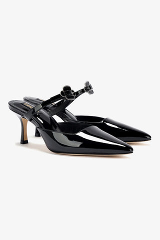 Daisy Pump In Black Patent Leather