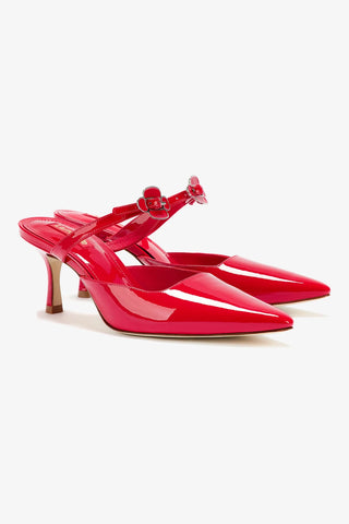 Daisy Pump In Scarlet Patent Leather