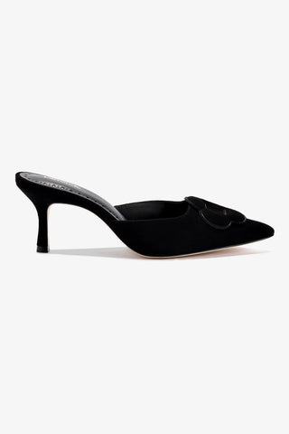 Flora Pump In Black Suede