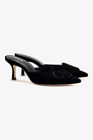 Flora Pump In Black Suede