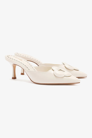 Flora Pump In Ivory Leather