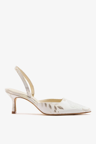 Larroudé x Markarian: Pump Ivory Brocade Pump Larroudé x Markarian