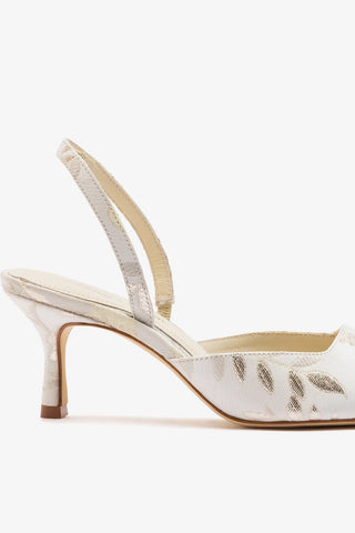 Larroudé x Markarian: Pump Ivory Brocade Pump Larroudé x Markarian