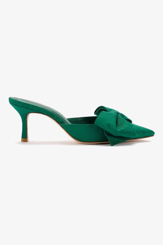 Mini Elle Pump In Emerald Fabric