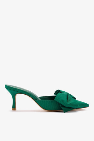 Mini Elle Pump In Emerald Fabric