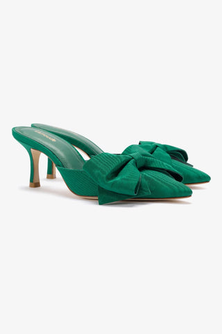 Mini Elle Pump In Emerald Fabric