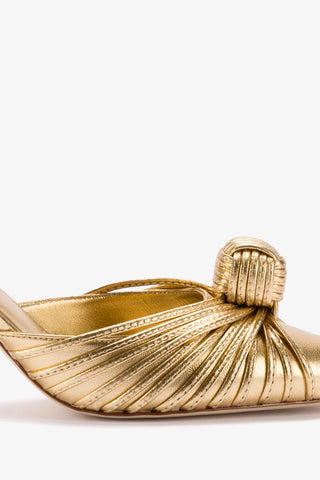 Mini Valerie Pump In Gold Metallic Leather