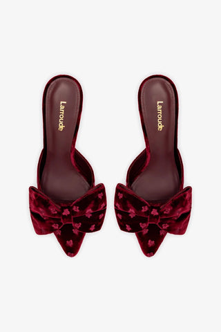 Mini Elle Pump In Wine Velvet