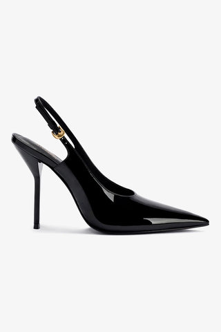 Larroudé x Altuzarra Pump In Black Patent Leather