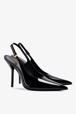 Larroudé x Altuzarra Pump In Black Patent Leather