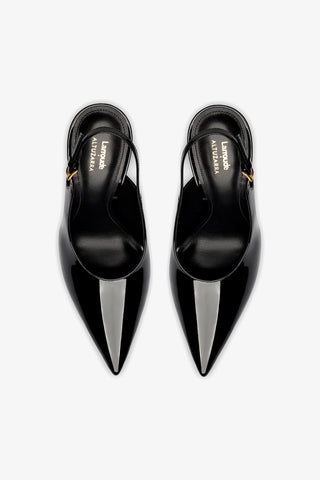 Larroudé x Altuzarra Pump In Black Patent Leather