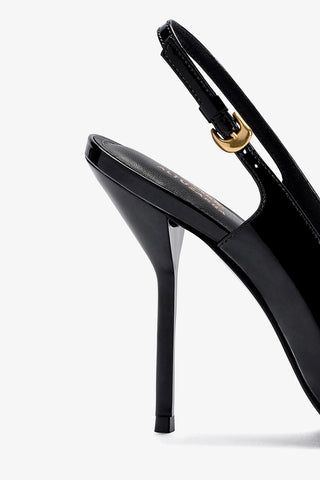 Larroudé x Altuzarra Pump In Black Patent Leather