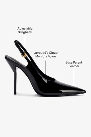 Larroudé x Altuzarra Pump In Black Patent Leather