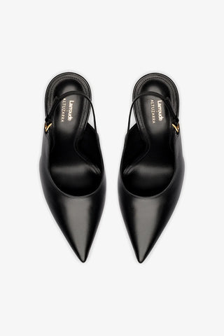 Larroudé x Altuzarra Pump In Black Leather