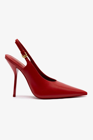 Larroudé x Altuzarra Pump In Blood Red Leather