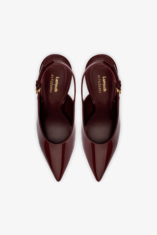 Larroudé x Altuzarra Pump In Burgundy Patent Leather