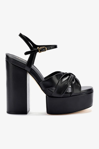 Vivienne Platform Sandal In Black Leather