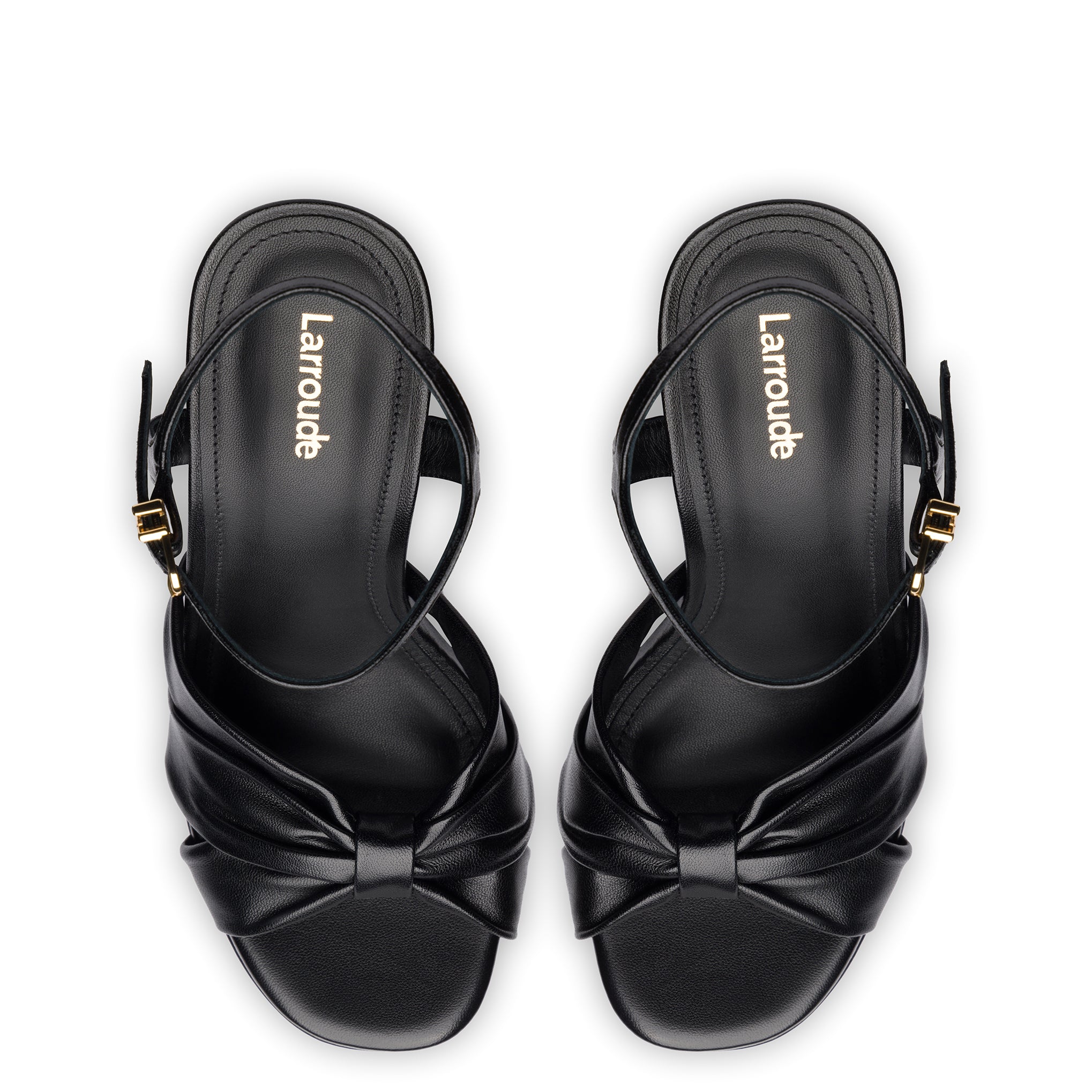 Vivienne Platform Sandal In Black Leather