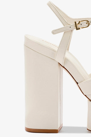 Vivienne Platform Sandal In Ivory Leather