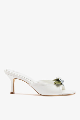 Juliette Mule White Leather Mule Larroudé
