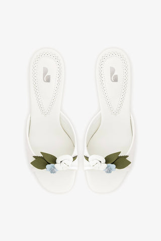 Juliette Mule White Leather Mule Larroudé