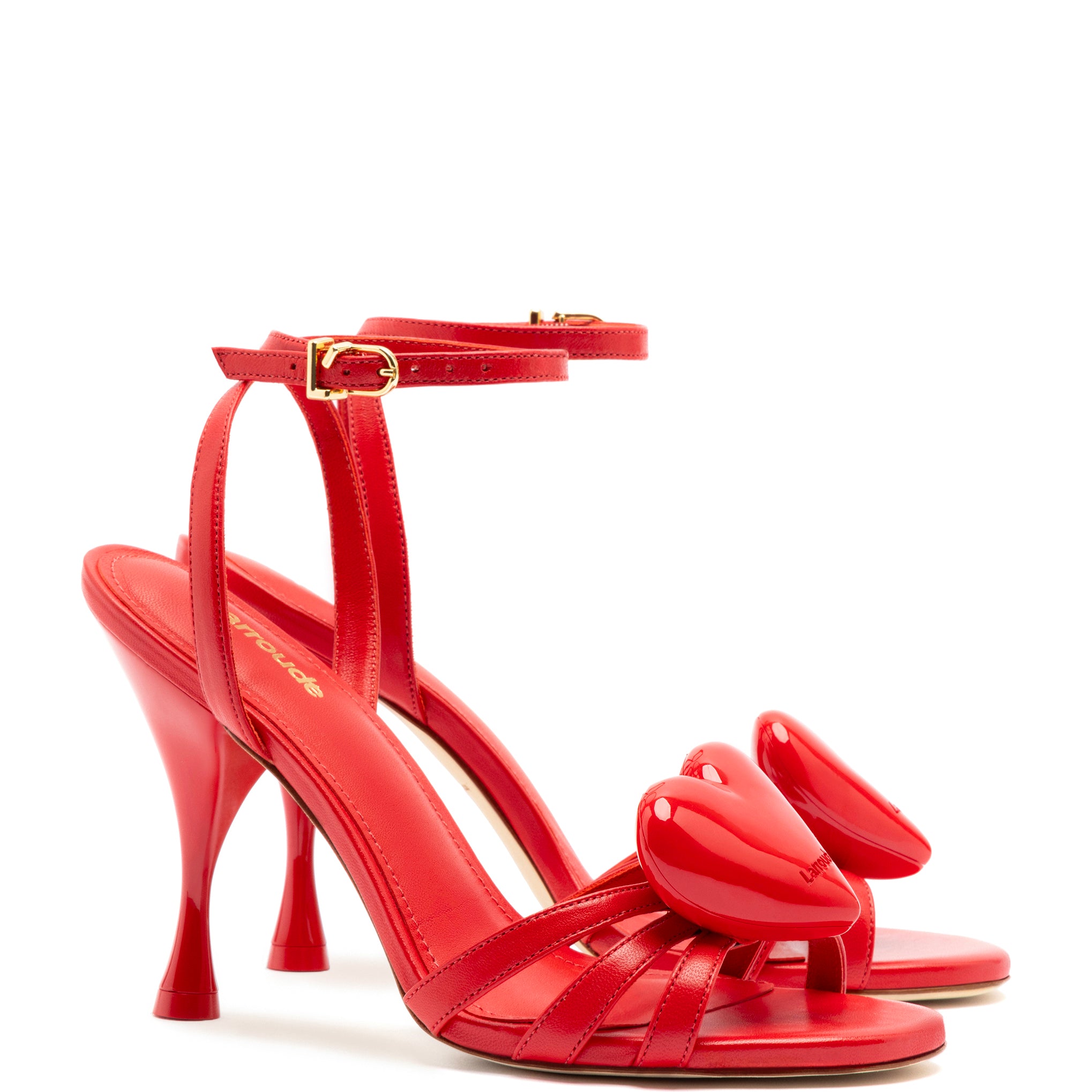 Amore Sandal in Scarlet Leather