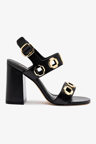 Milan Hi Sandal In Black Leather