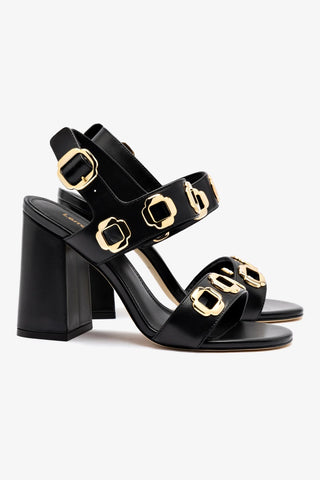 Milan Hi Sandal In Black Leather