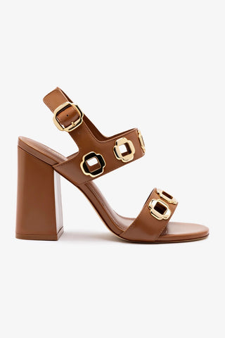 Milan Hi Sandal In Caramel Leather