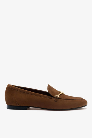 Katherine Loafer Burnt Umber Suede Loafer Larroudé