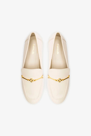 Katherine Loafer In Ivory Leather