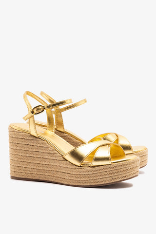 Bianca Espadrille Sandal Gold Leather